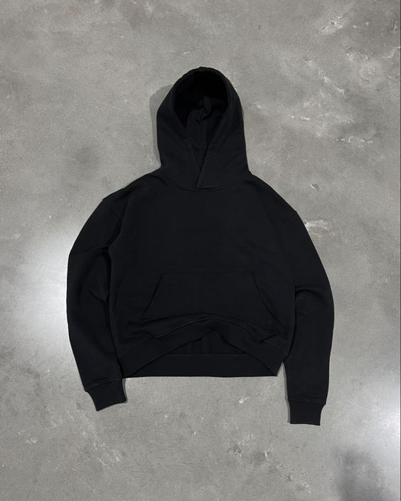 Solid black hoodie